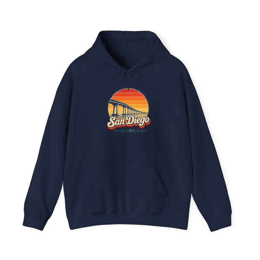 San Diego Retro Sunset Hoodie