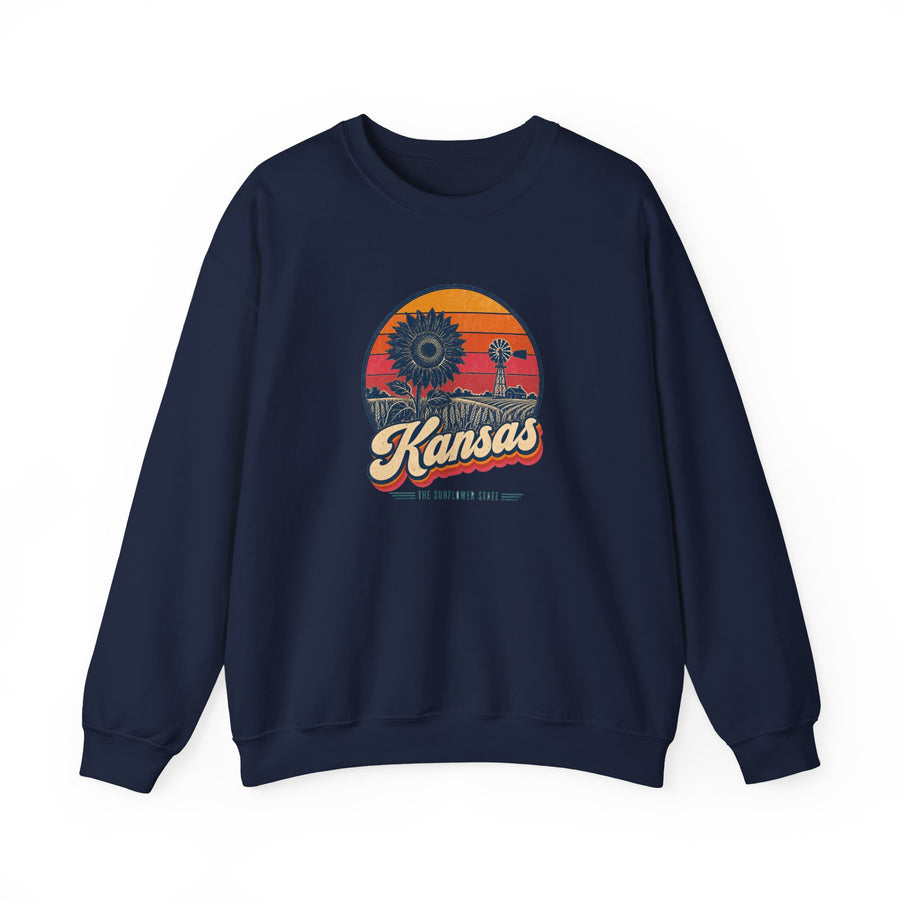 Kansas Retro Sunset Sweatshirt