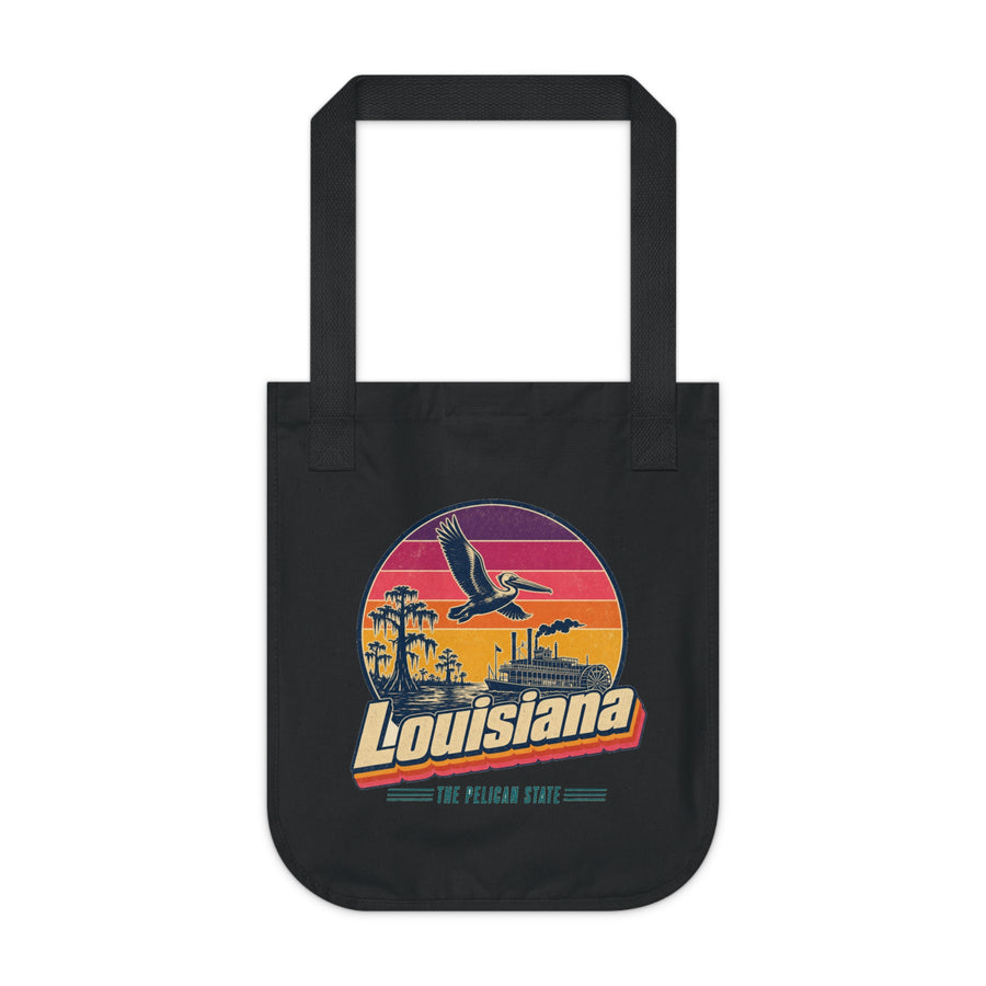 Louisiana Retro Sunset Tote Bag