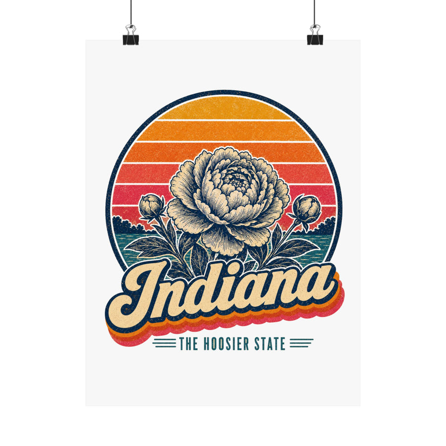 Indiana Peony Poster