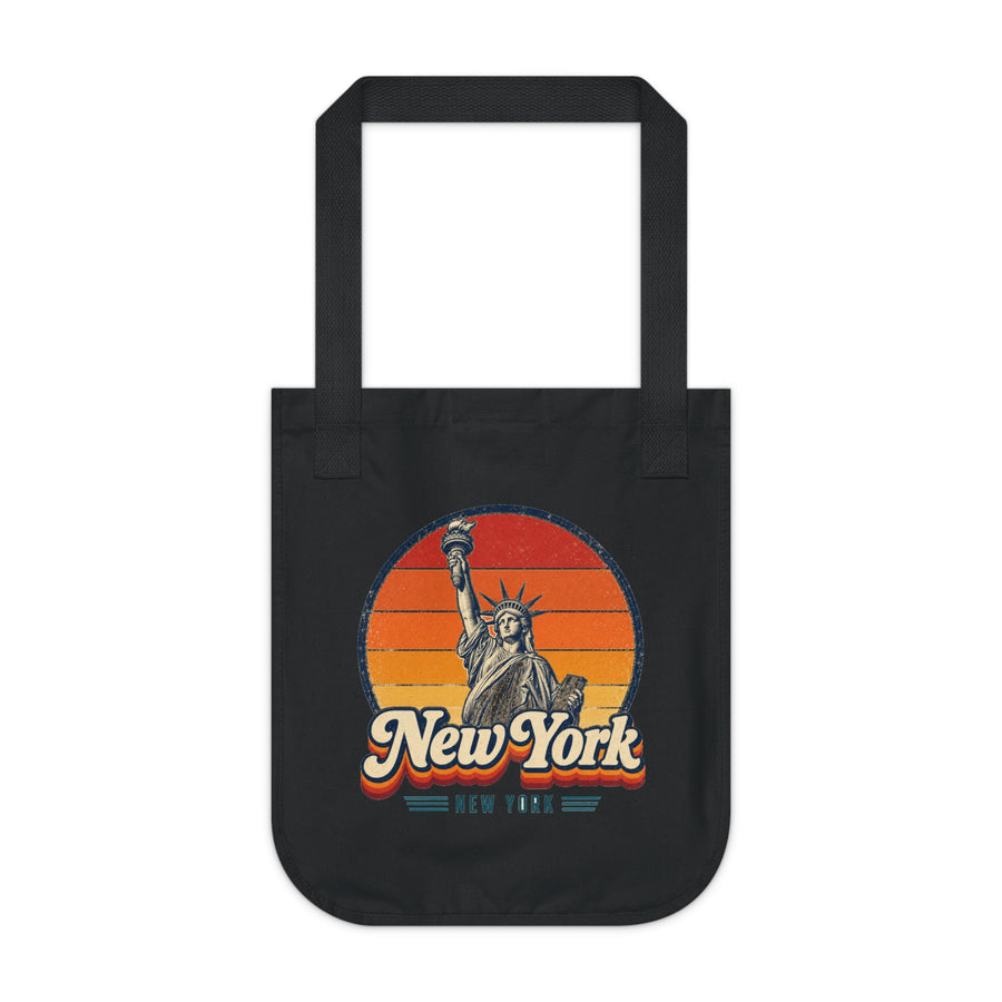 New York City Retro Sunset Tote Bag