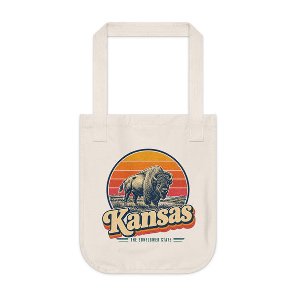 Kansas Buffalo On Prairie Tote Bag