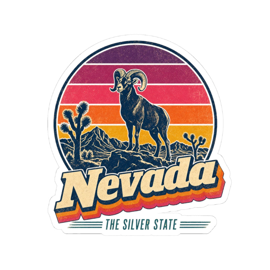 Nevada Retro Sunset Sticker