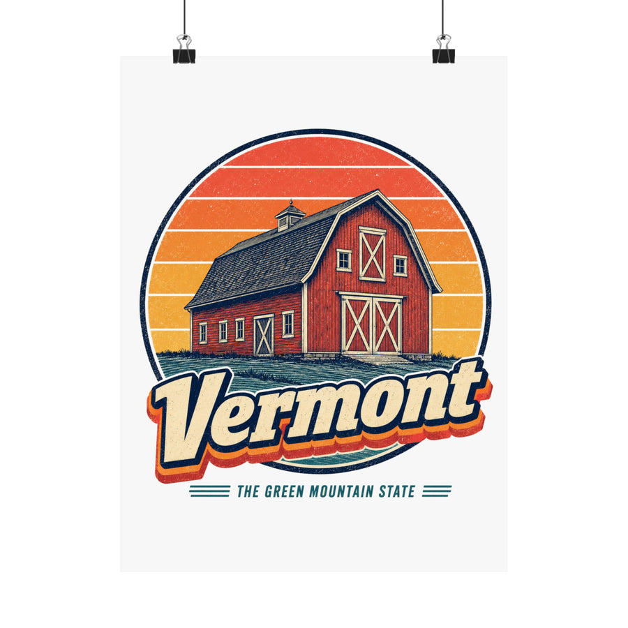 Vermont Red Barn Poster