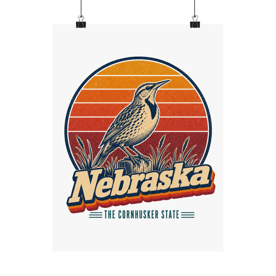 Nebraska Western Meadowlark Poster