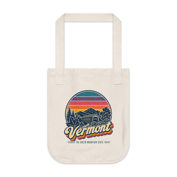 Vermont Retro Sunset Tote Bag