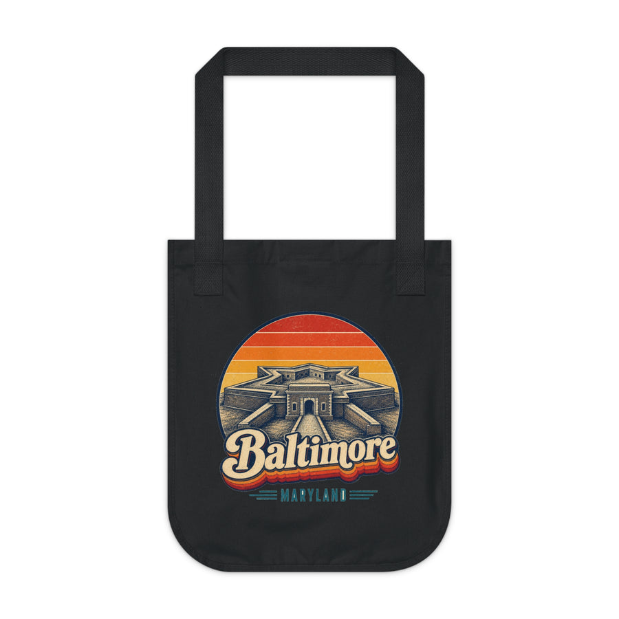 Baltimore Retro Sunset Tote Bag