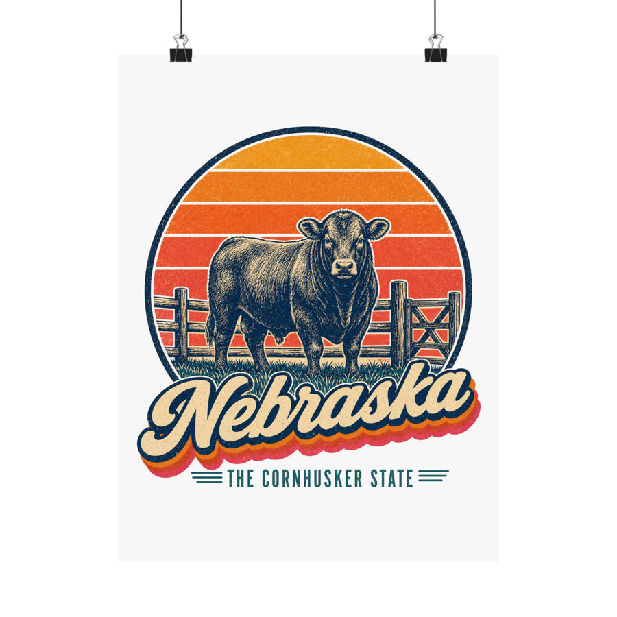 Nebraska Cattle Ranch Poster