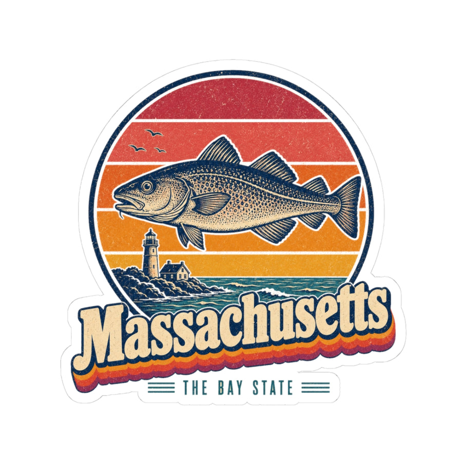 Massachusetts Cod Fish Sticker
