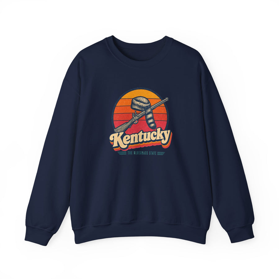 Kentucky Frontier Rifle And Coonskin Cap Sweatshirt