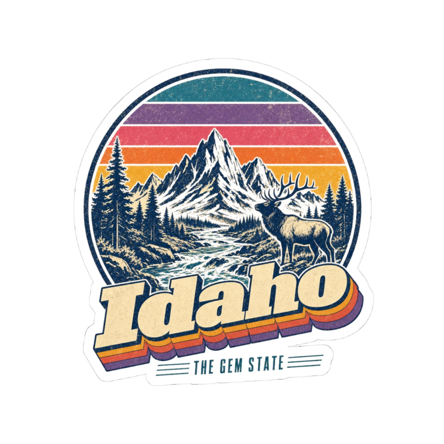 Idaho Retro Sunset Sticker