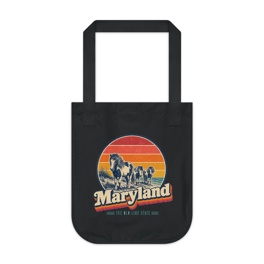 Maryland Assateague Wild Ponies Tote Bag