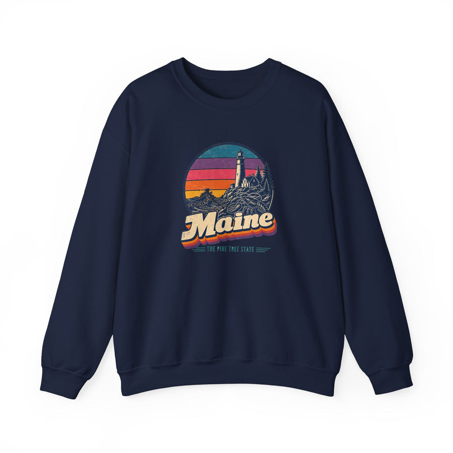 Maine Retro Sunset Sweatshirt