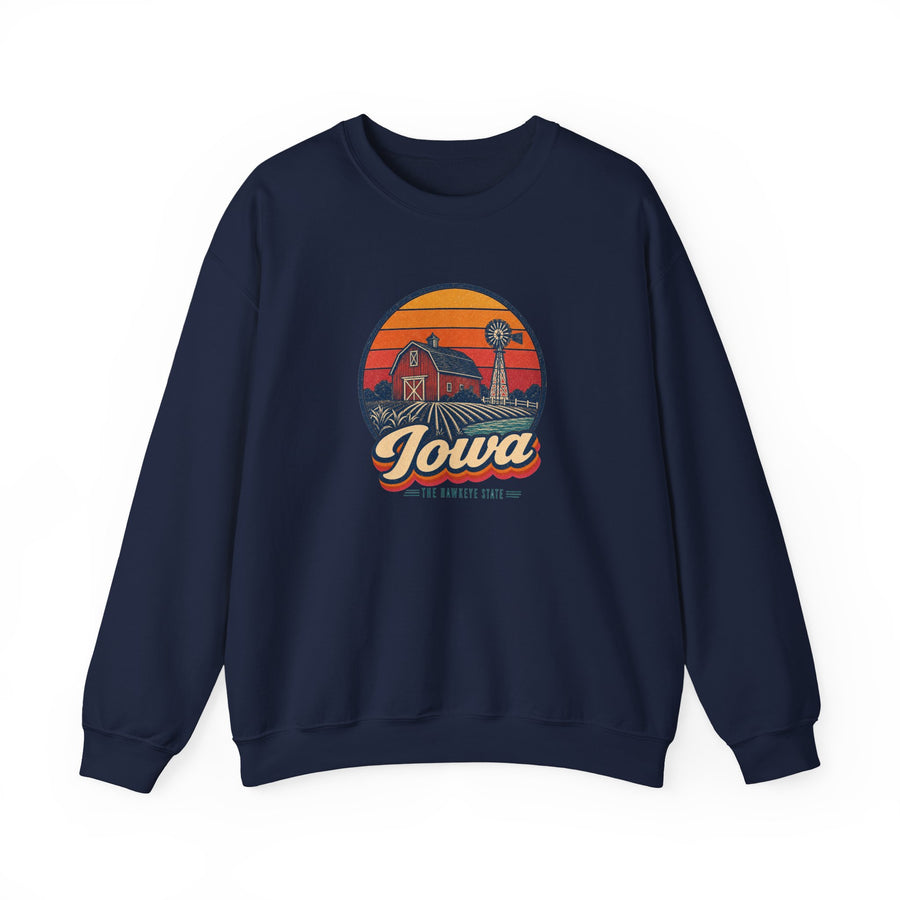 Iowa Red Barn And Windmill Sweatshirt