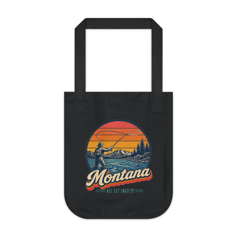 Montana Fly Fishing River Tote Bag