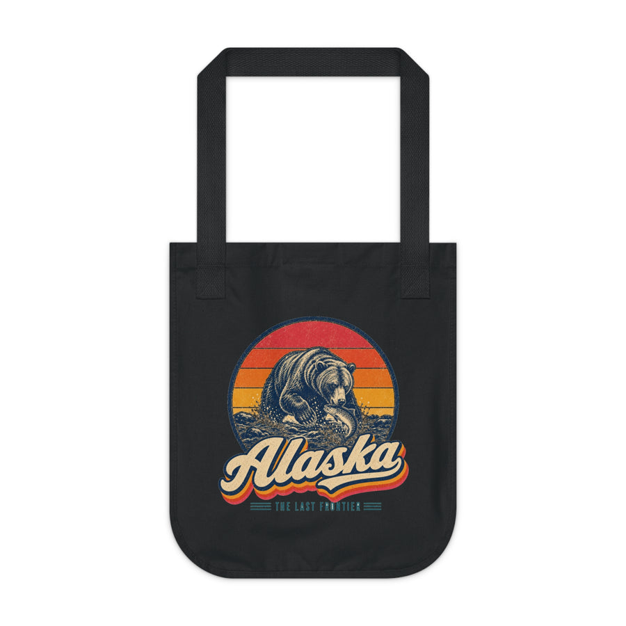 Alaska Grizzly Bear Catching Salmon Tote Bag