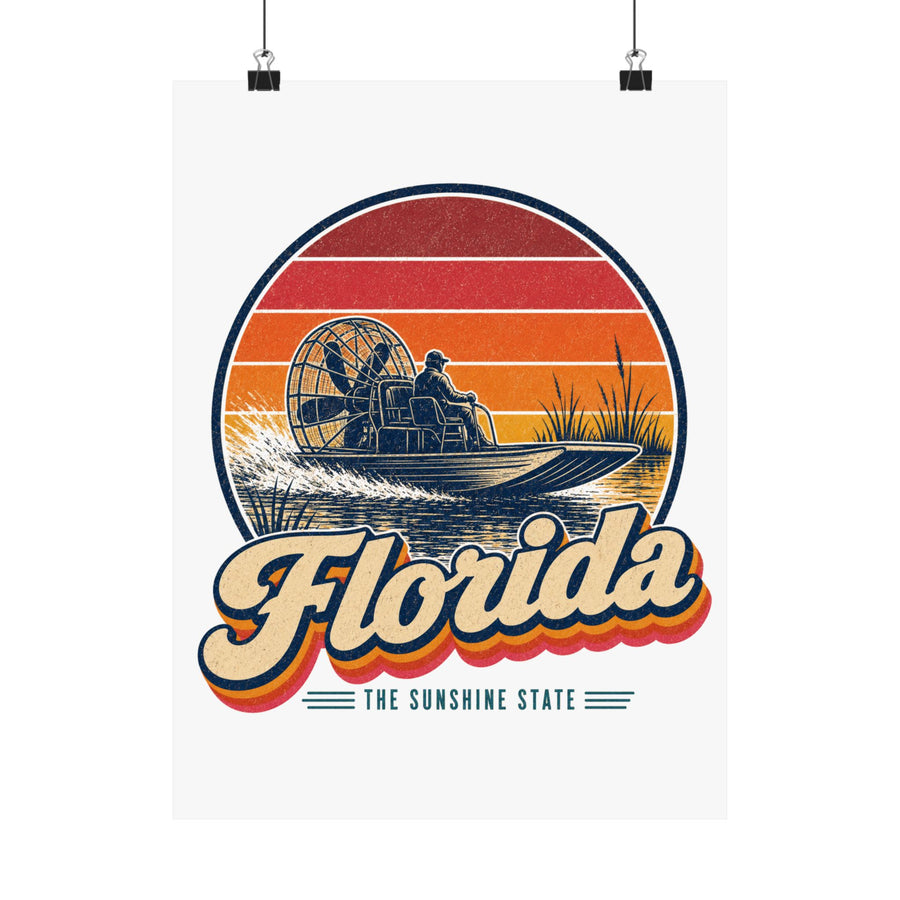Florida Everglades Airboat Poster
