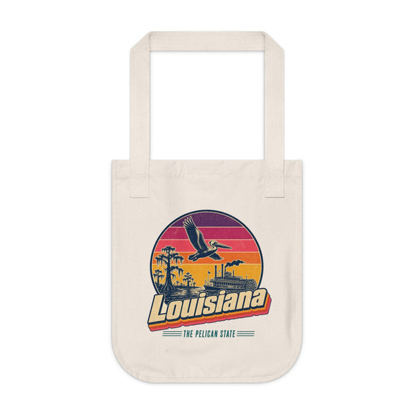 Louisiana Retro Sunset Tote Bag