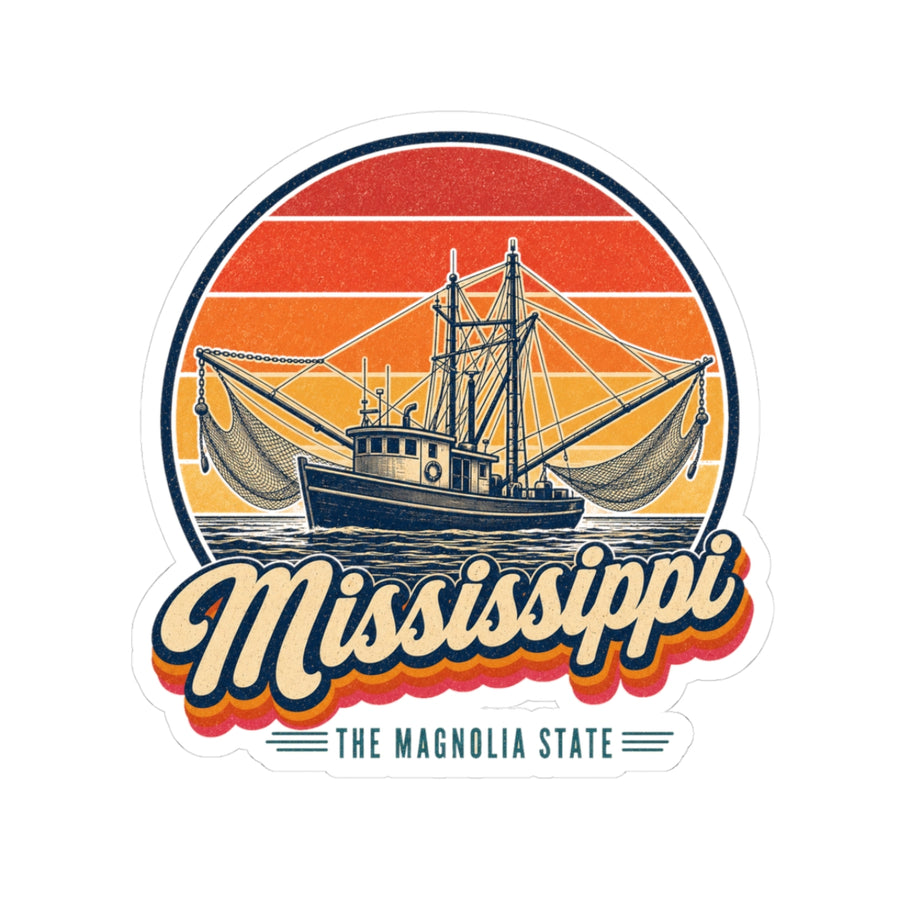 Mississippi Gulf Shrimp Boats Sticker