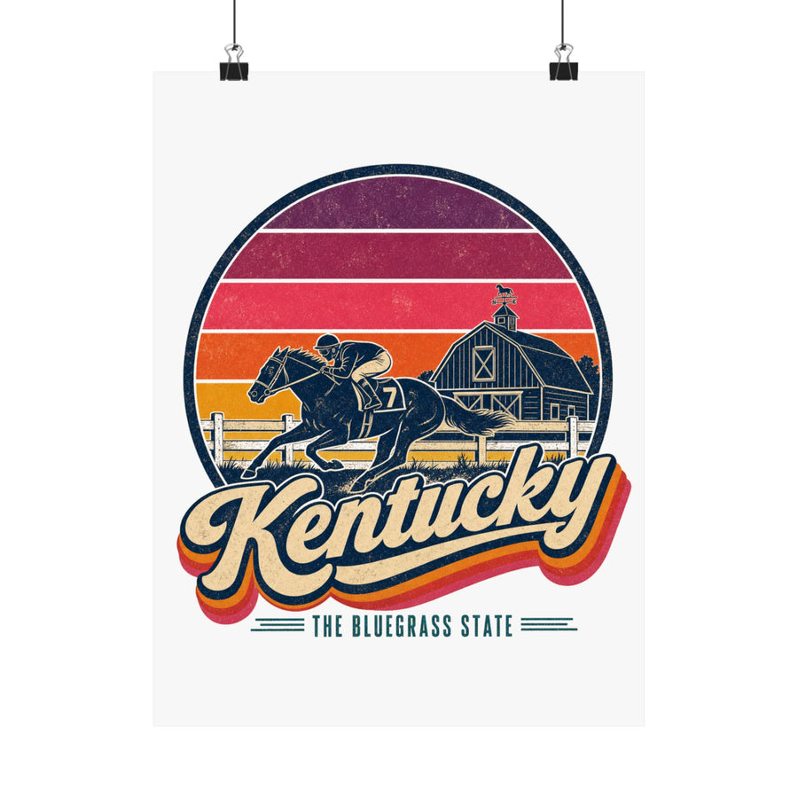 Kentucky Retro Sunset Poster