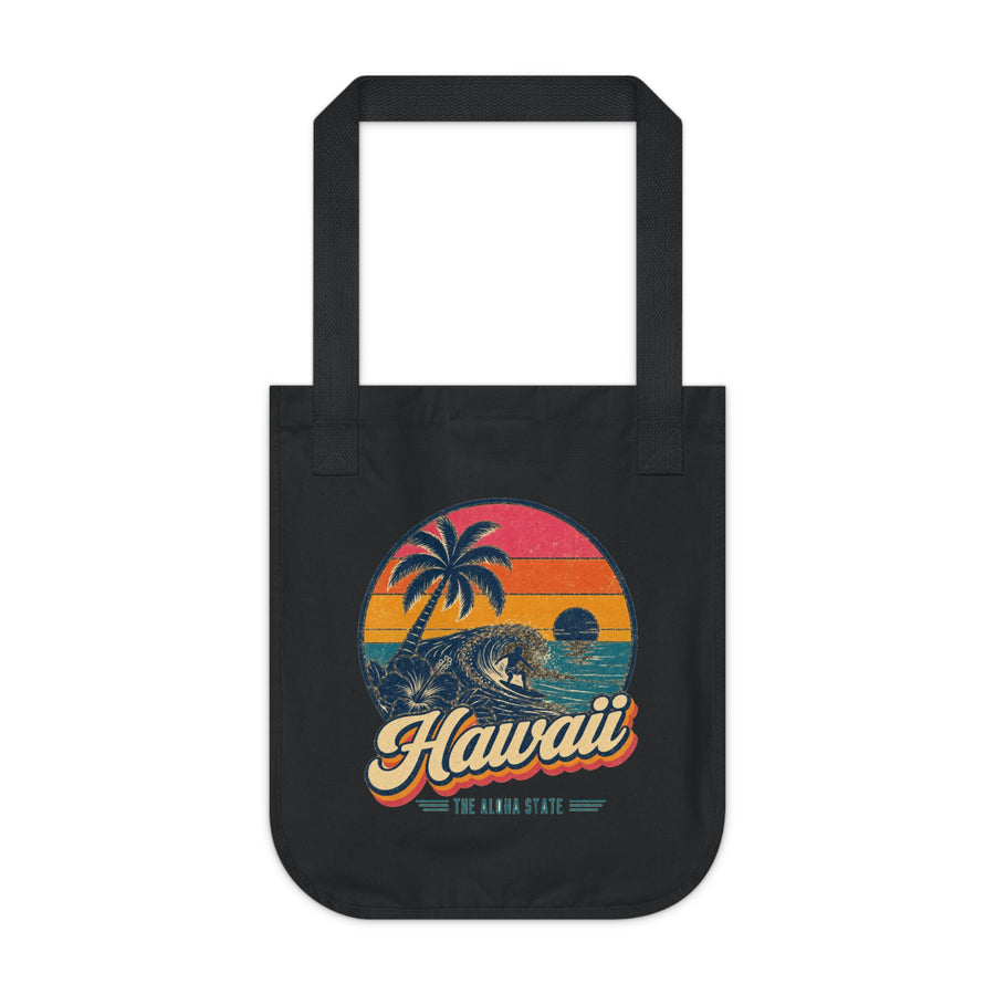 Hawaii Retro Sunset Tote Bag