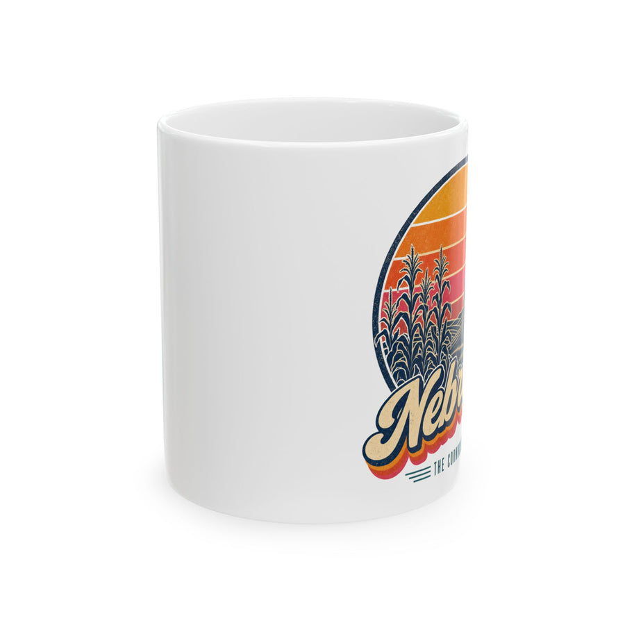 Nebraska Retro Sunset Mug