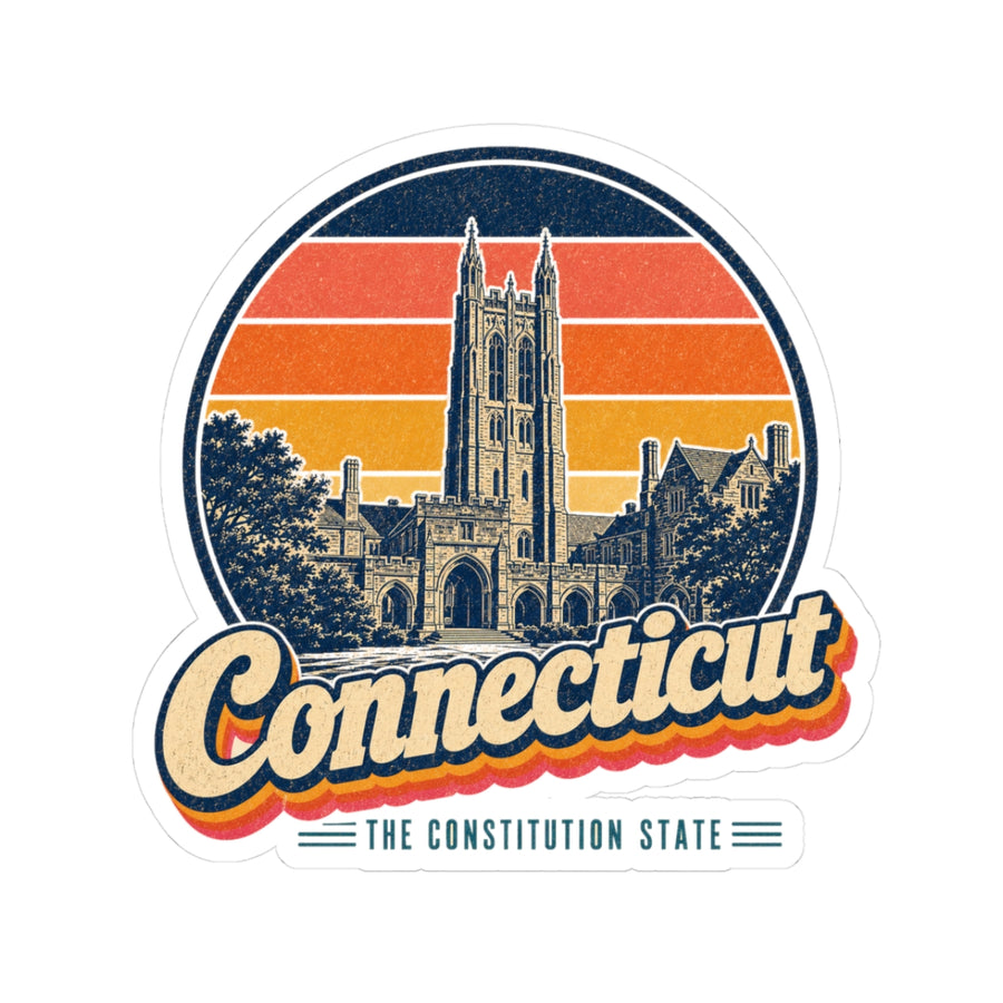 Connecticut Yale Campus Towers Sticker