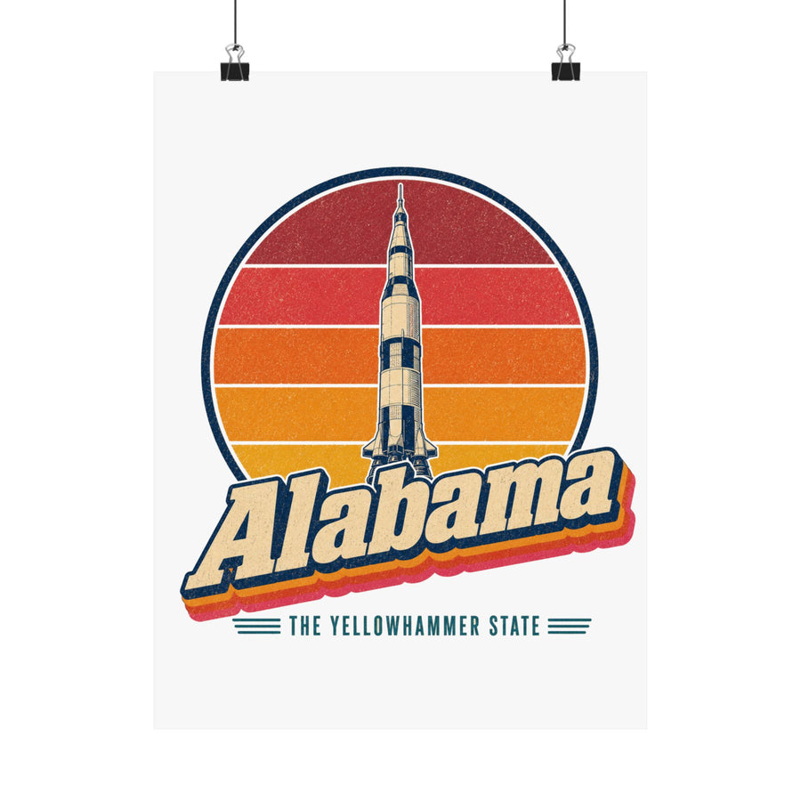 Alabama Saturn V Rocket Poster