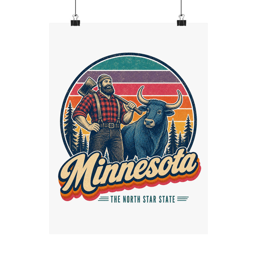 Minnesota Paul Bunyan And Babe Poster