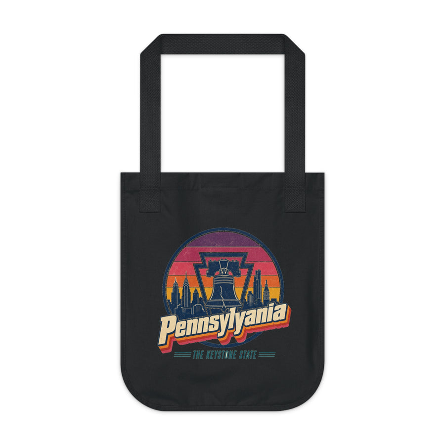 Pennsylvania Retro Sunset Tote Bag