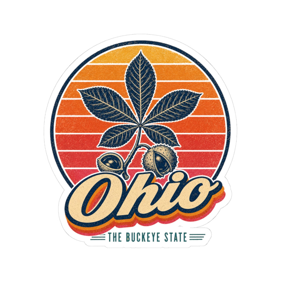 Ohio Buckeye Leaf And Nut Sticker