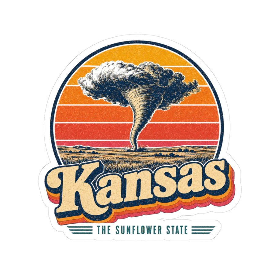 Kansas Tornado On The Plains Sticker