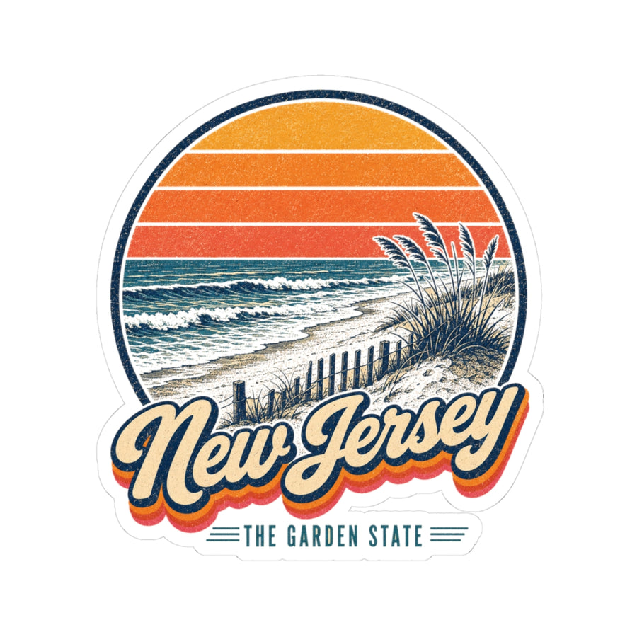 New Jersey Jersey Shore Beach Sticker