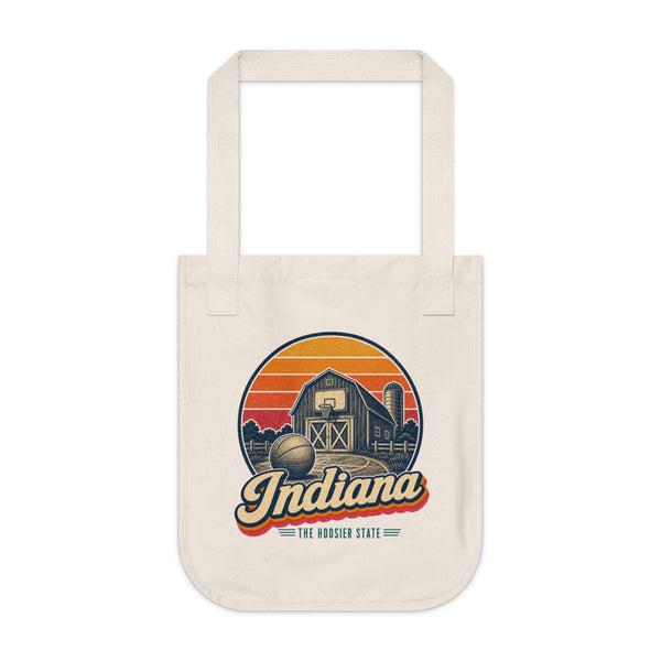 Indiana Basketball Hoop On Barn Tote Bag
