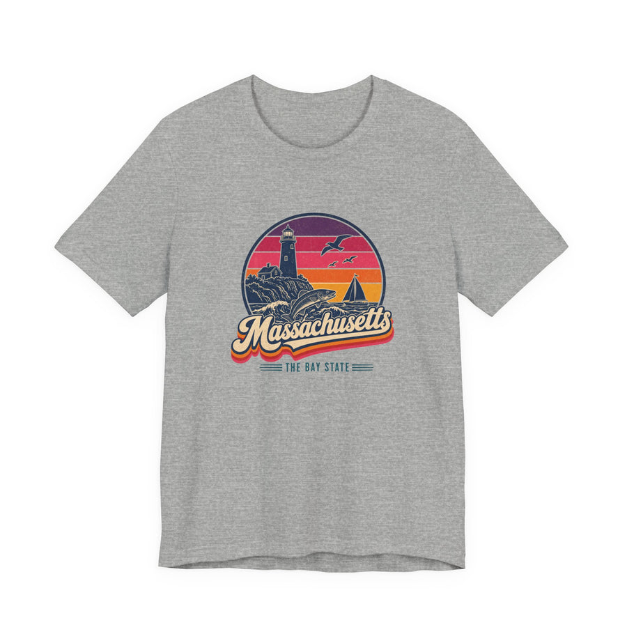 Massachusetts Retro Sunset Tee
