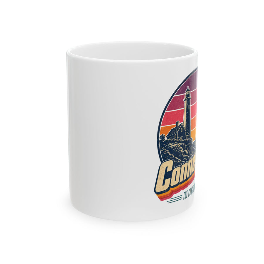 Connecticut Retro Sunset Mug