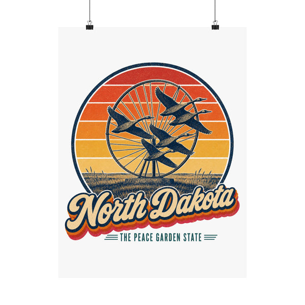 North Dakota Enchanted Highway Geese In Flight Poster