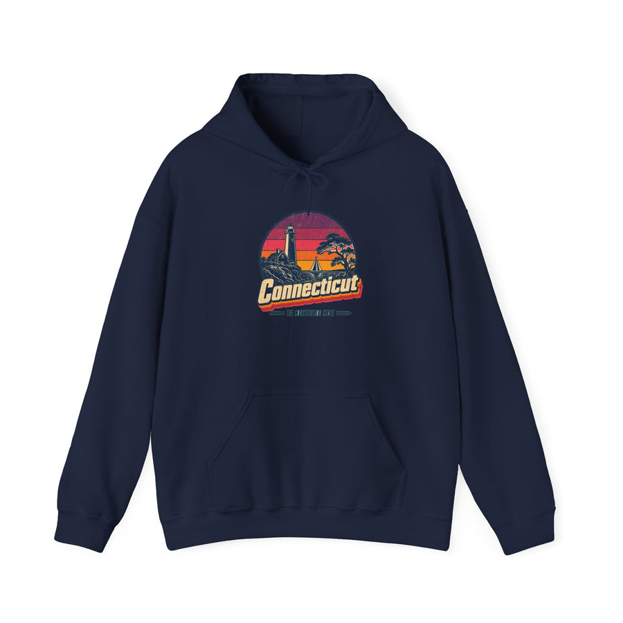 Connecticut Retro Sunset Hoodie