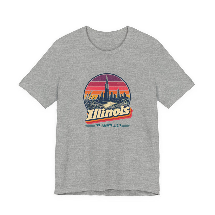 Illinois Retro Sunset Tee