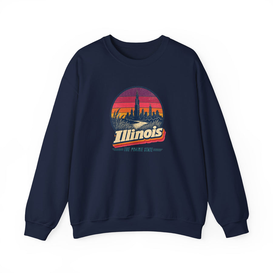 Illinois Retro Sunset Sweatshirt