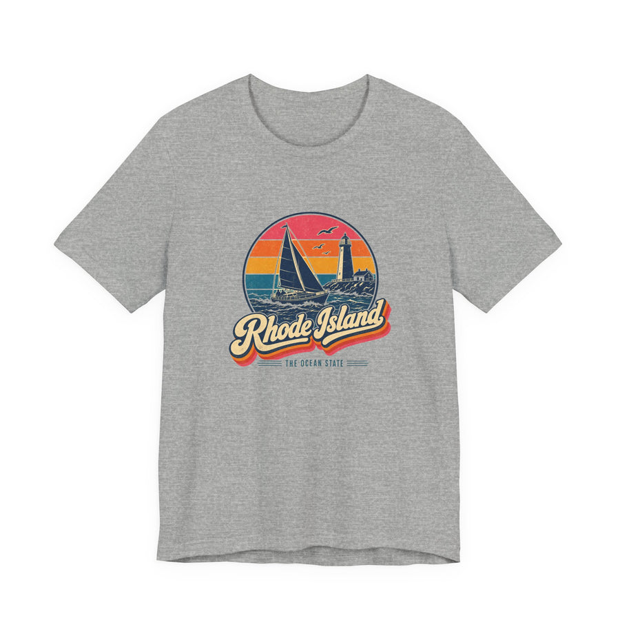 Rhode Island Retro Sunset Tee