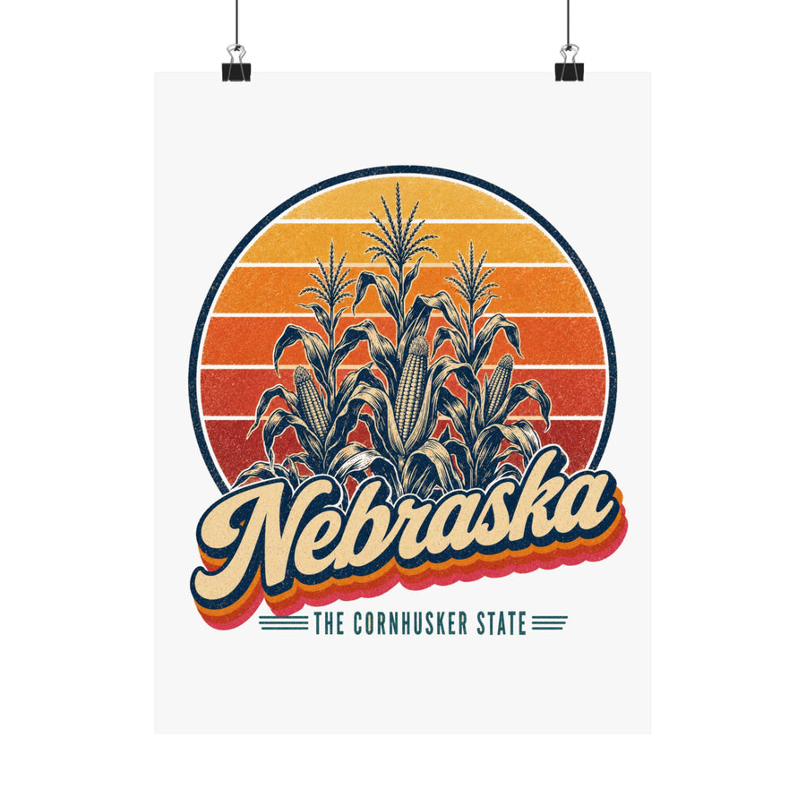 Nebraska Corn Stalks Poster