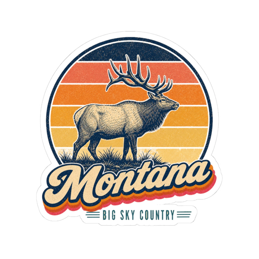 Montana Bull Elk Sticker