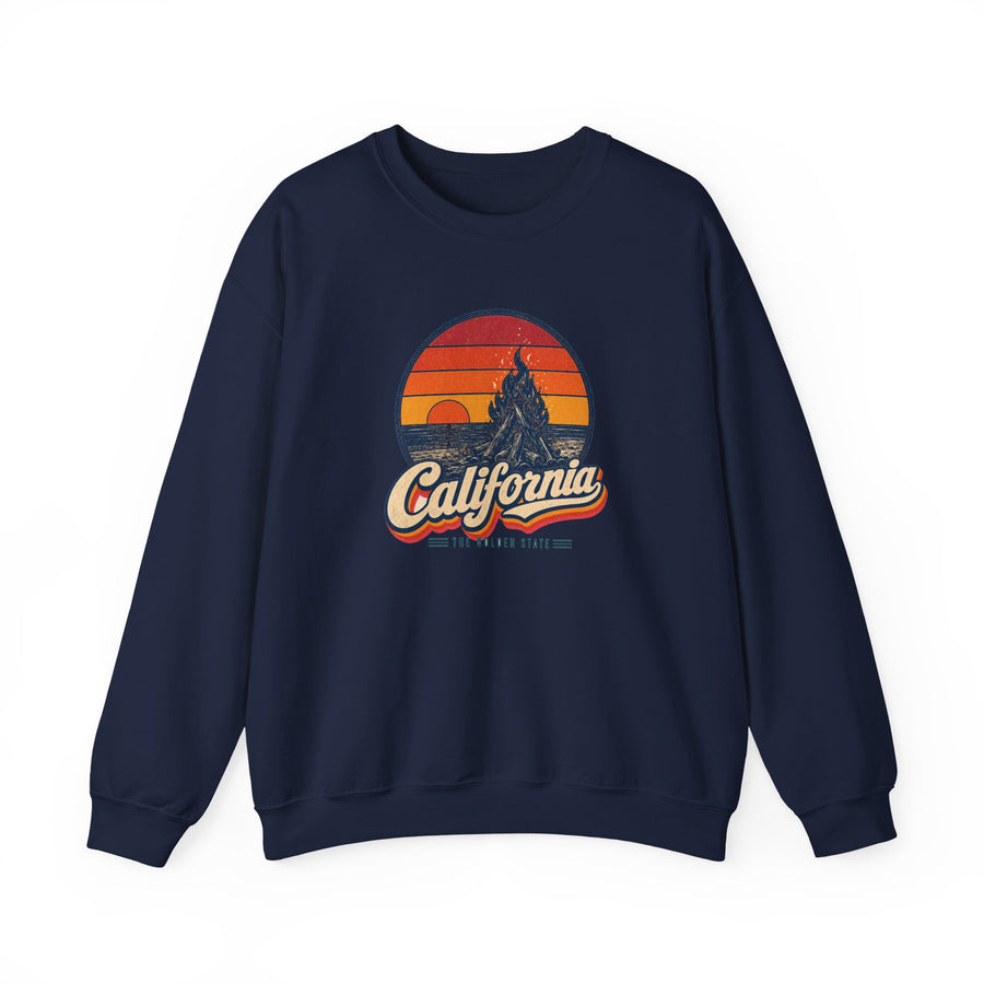 California Beach Sunset Bonfire Sweatshirt