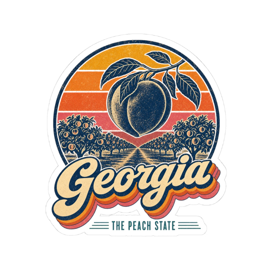 Georgia Retro Sunset Sticker