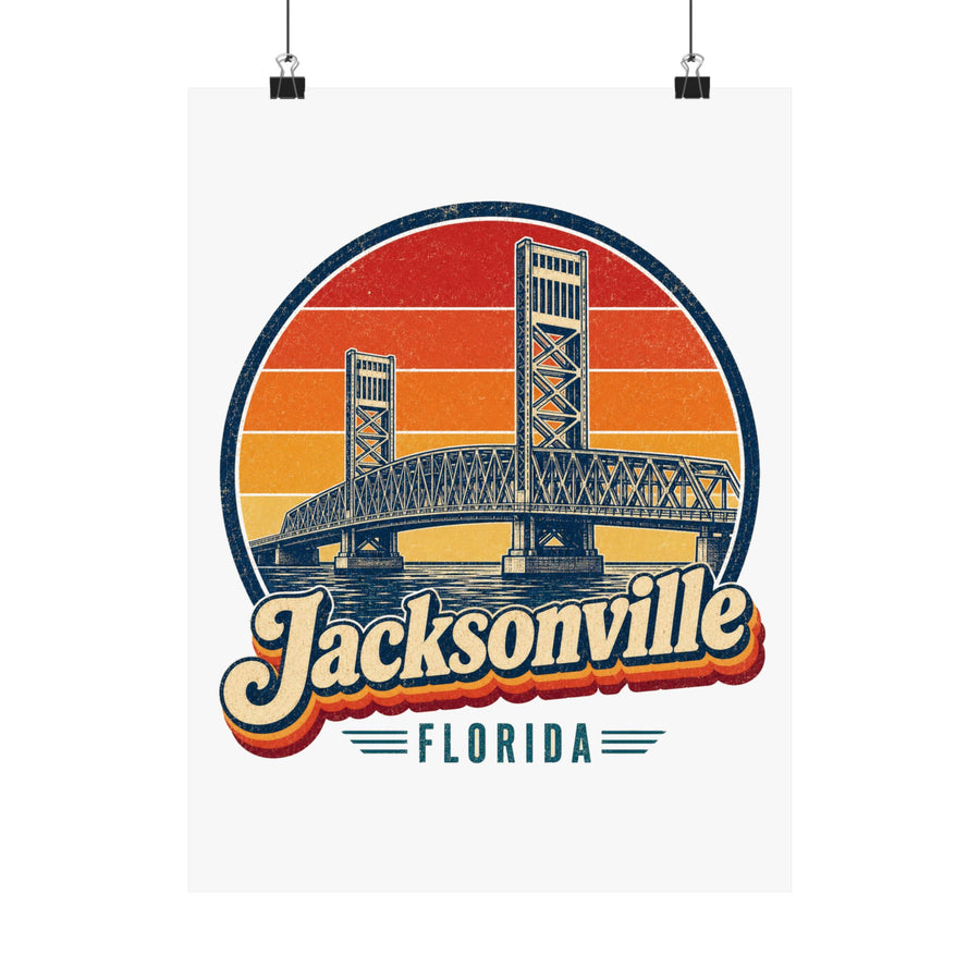 Jacksonville Retro Sunset Poster