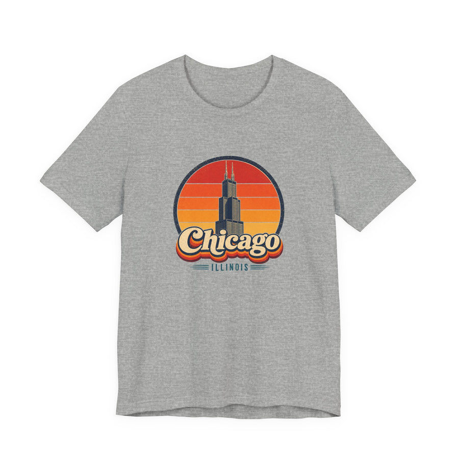 Chicago Retro Sunset Tee
