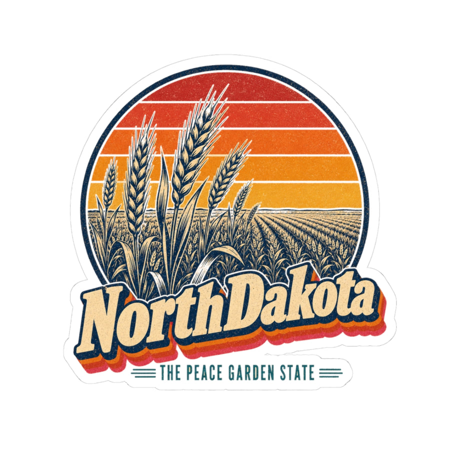 North Dakota Wheat Fields Sticker