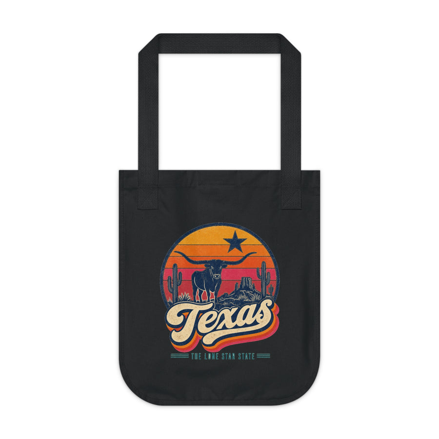 Texas Retro Sunset Tote Bag