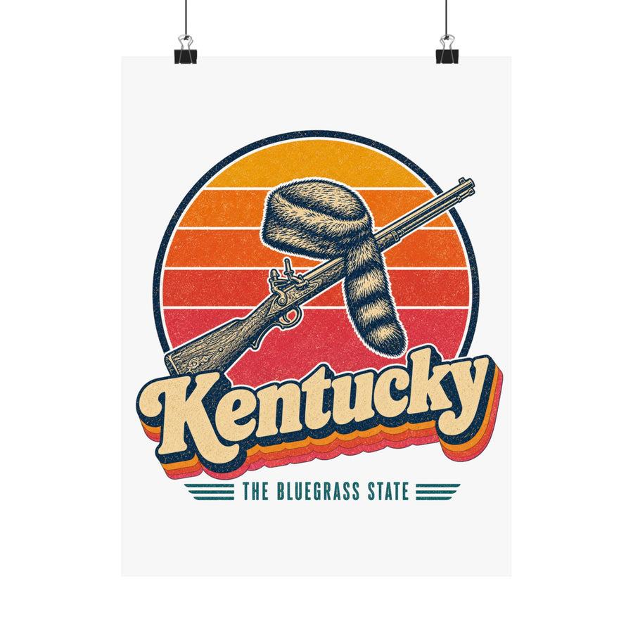 Kentucky Frontier Rifle And Coonskin Cap Poster